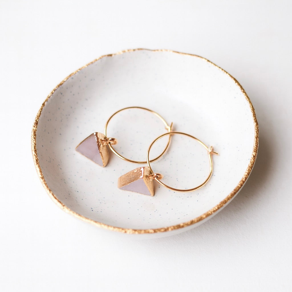 Rosalind Rose Quartz Hoops