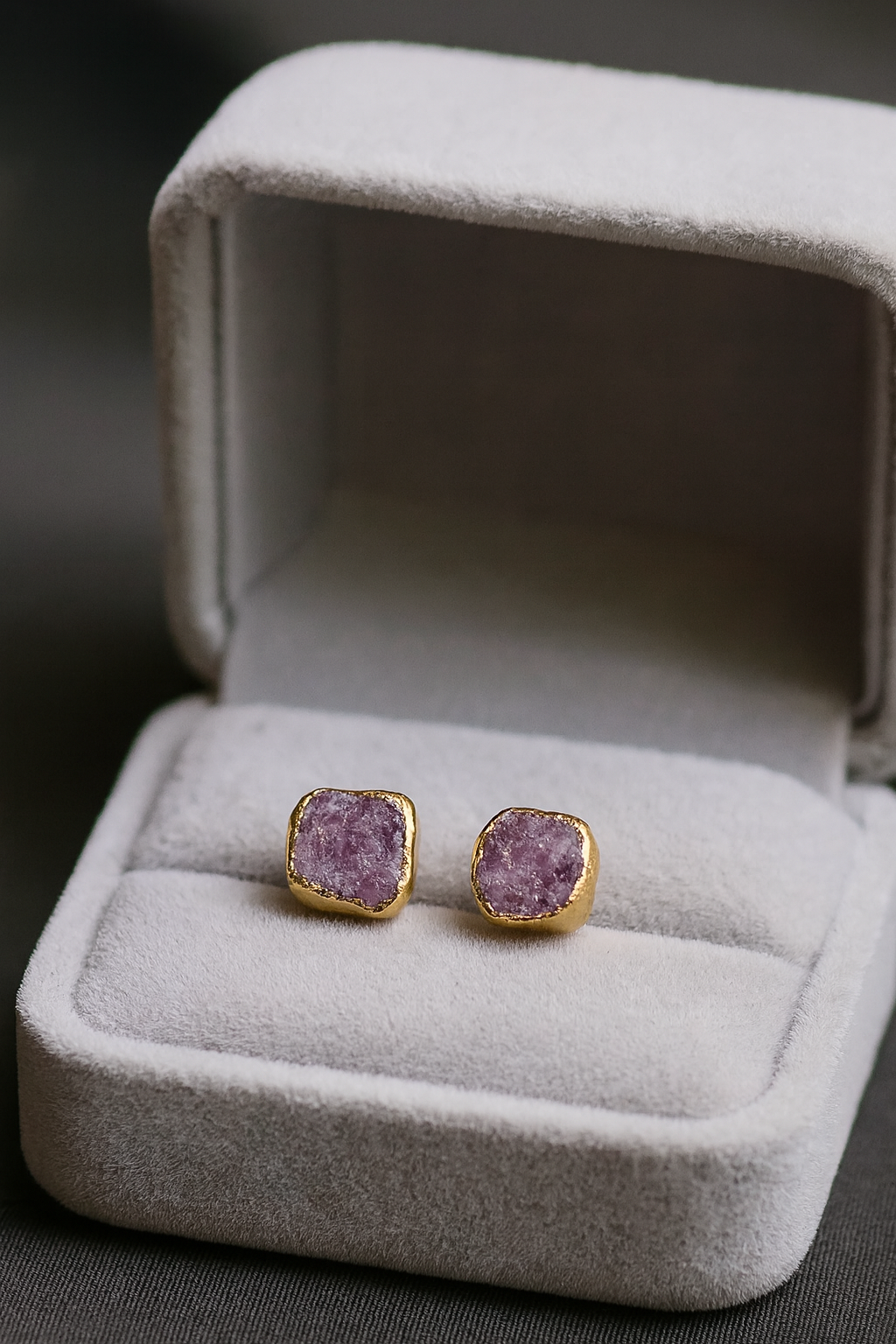 Rosa Raw Ruby Earrings