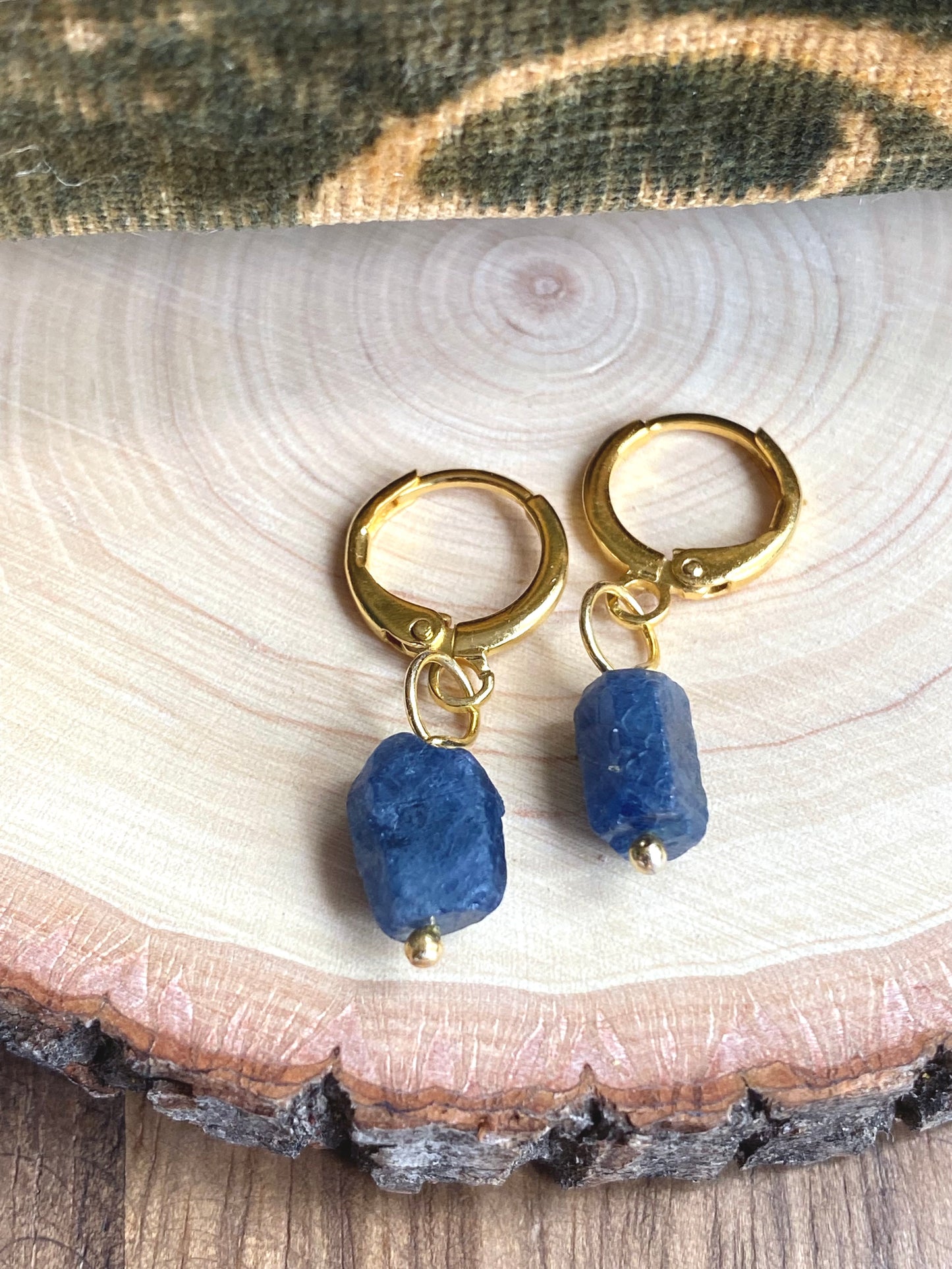 Sapphire Huggie Hoops