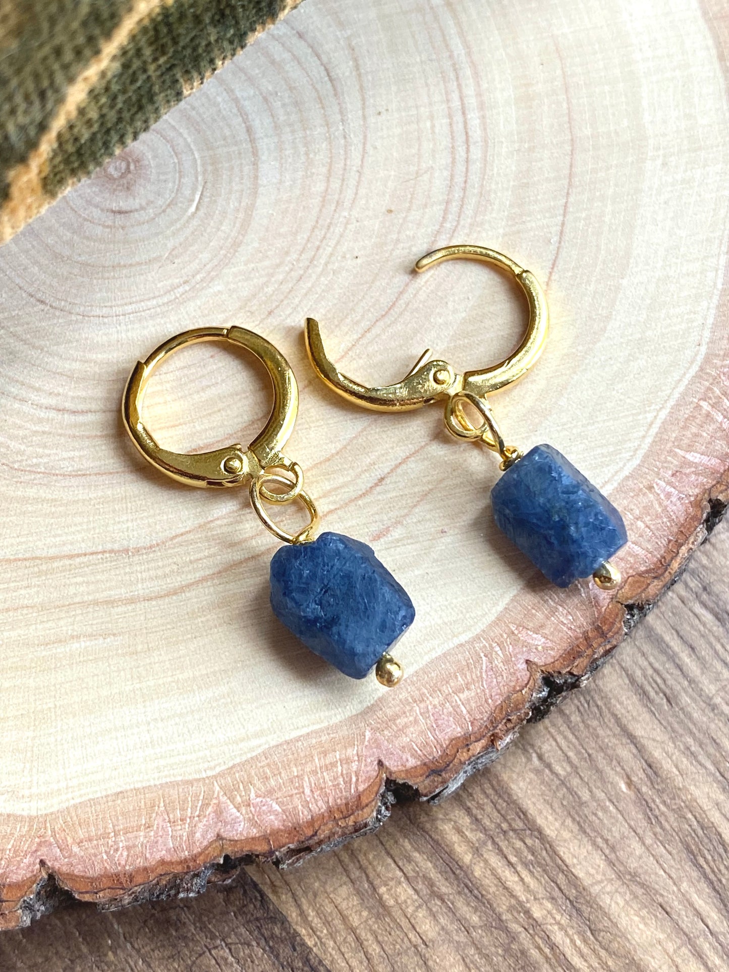 Sapphire Huggie Hoops