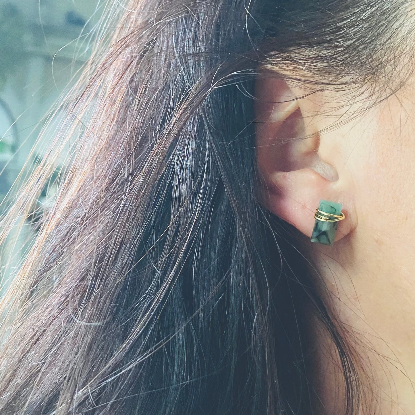 Jonie Emerald Stud Earrings