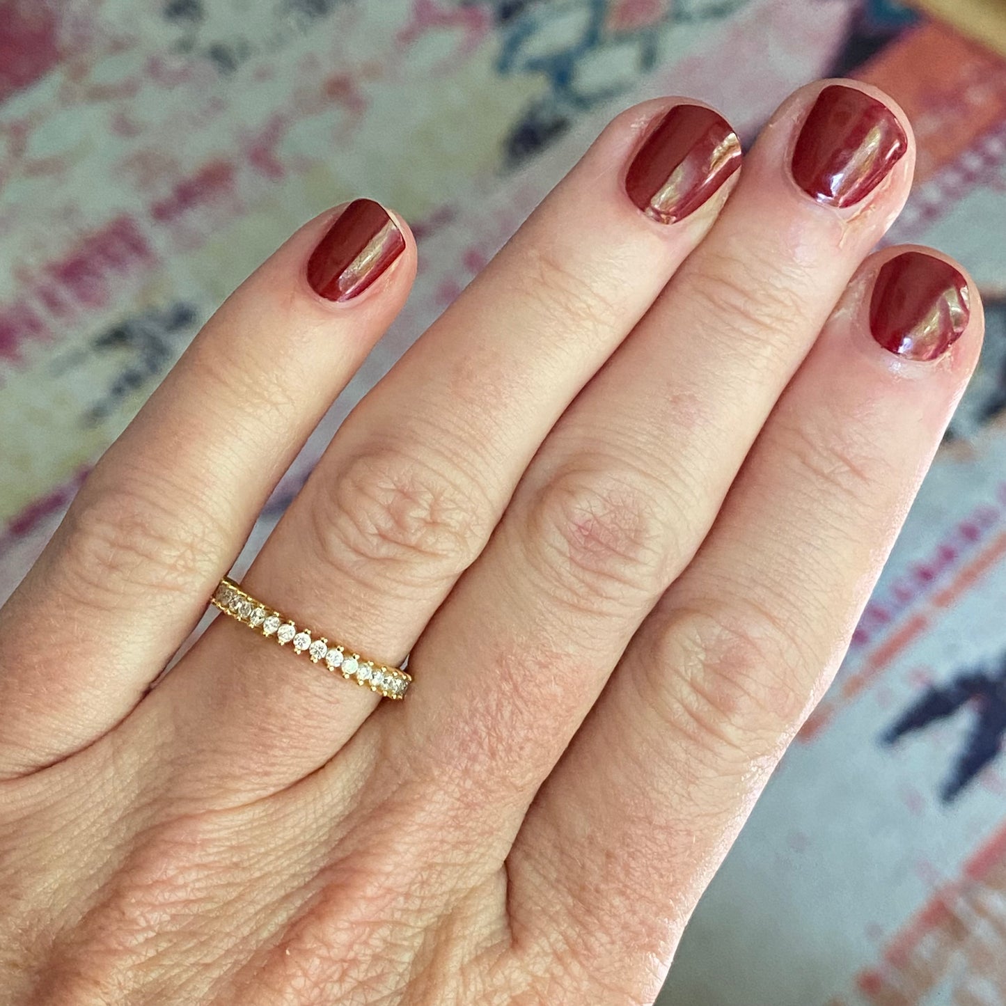 Half Eternity Diamond CZ Ring