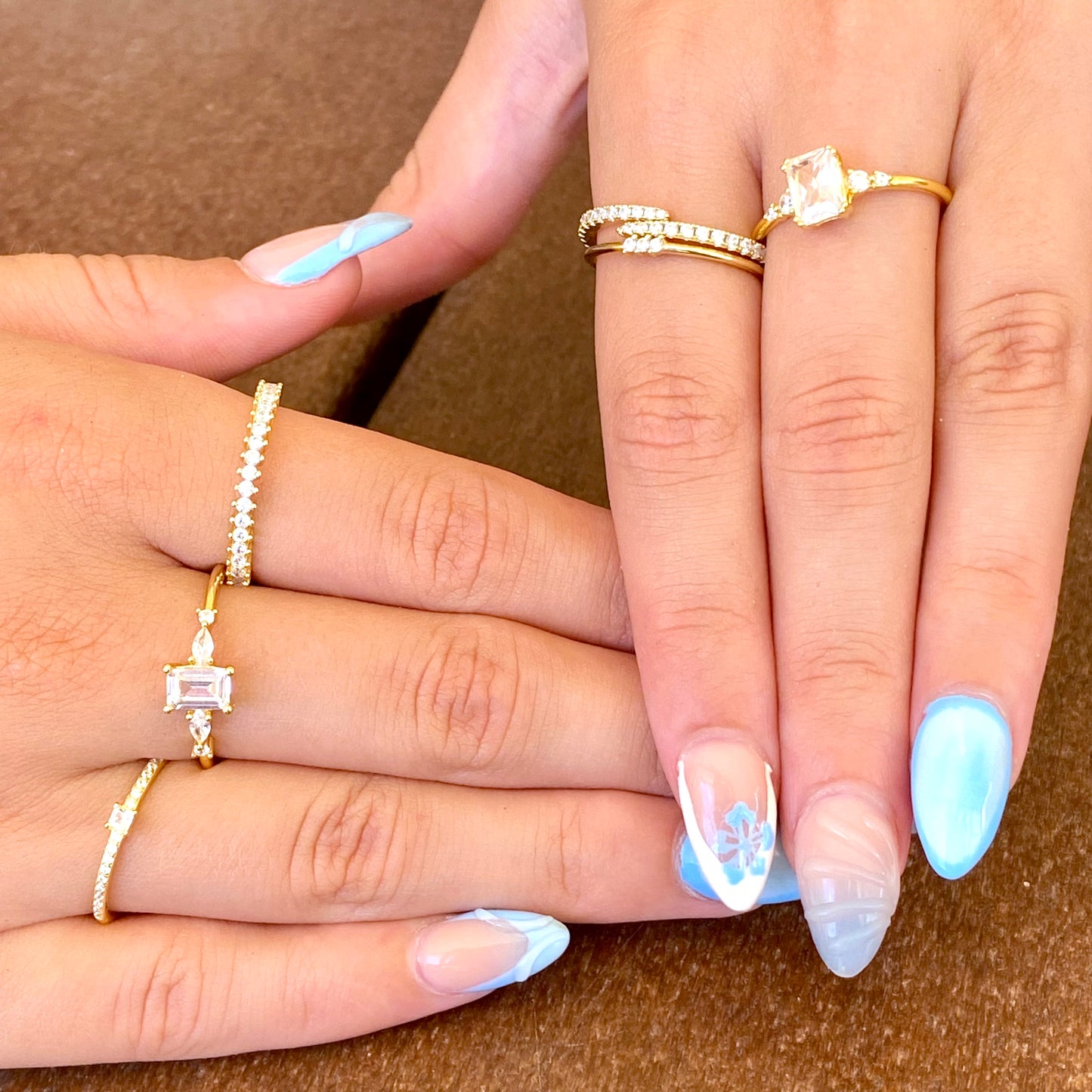 Diamond CZ Spiral Open Wrap Ring