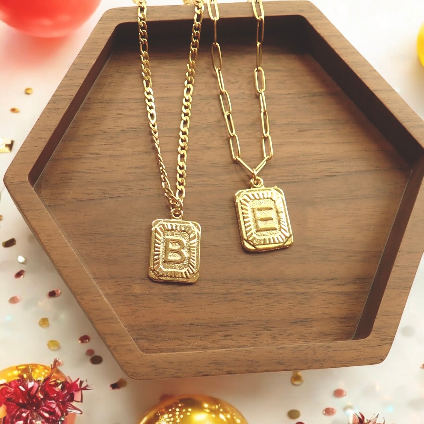 The Deco Gold Initial Necklace