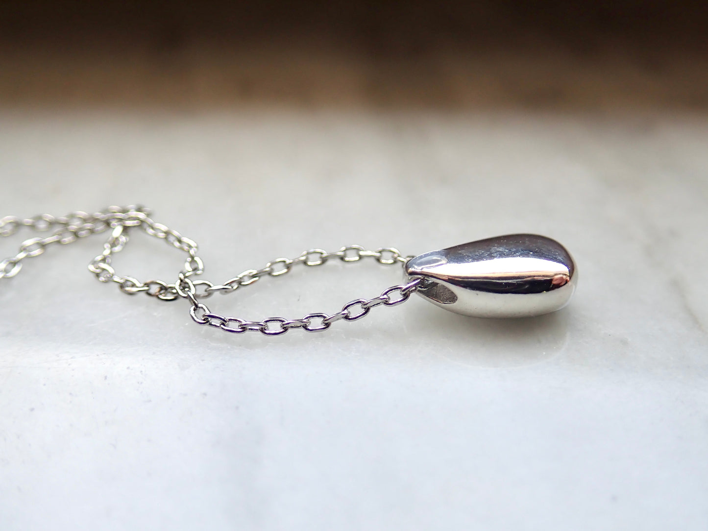Minimalist Waterdrop Necklace -Silver