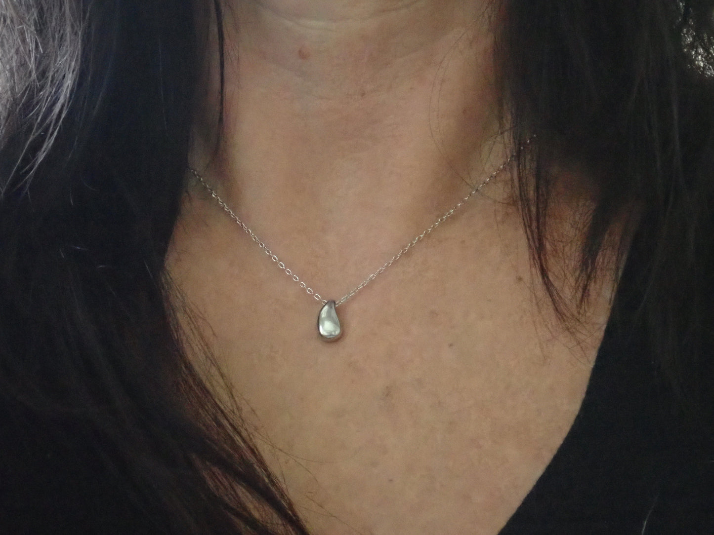 Minimalist Waterdrop Necklace -Silver
