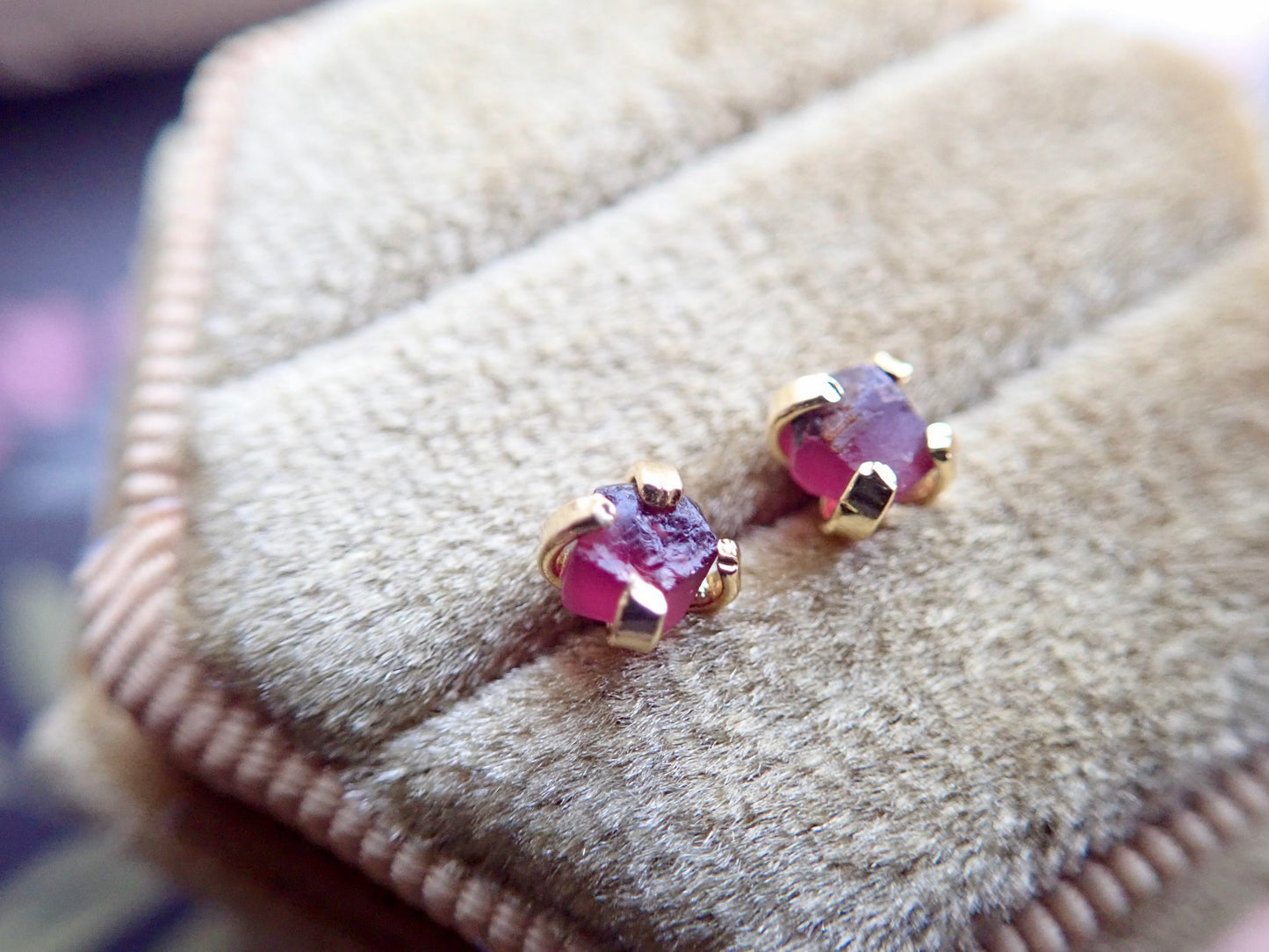 Giselle Tiny Garnet Earrings