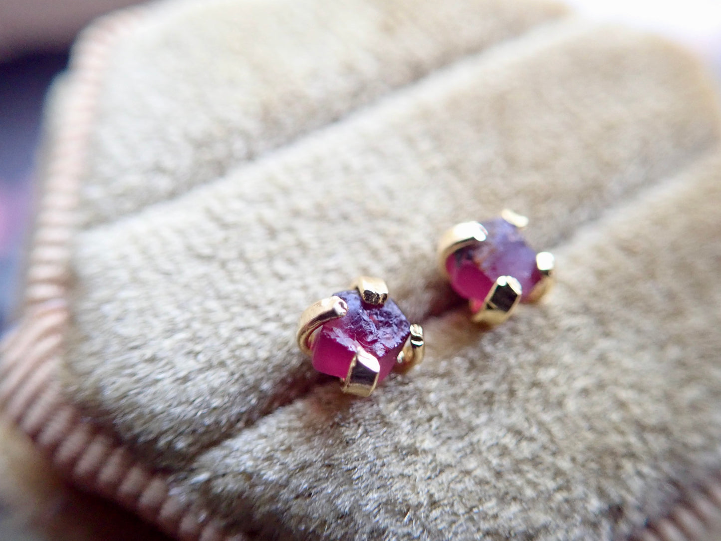 Giselle Tiny Garnet Earrings