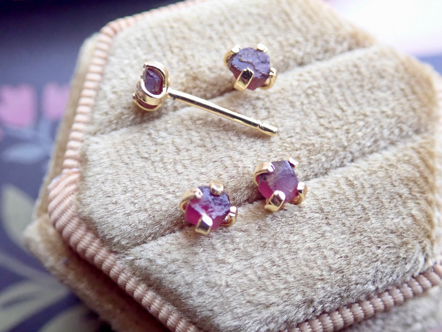 Giselle Tiny Garnet Earrings