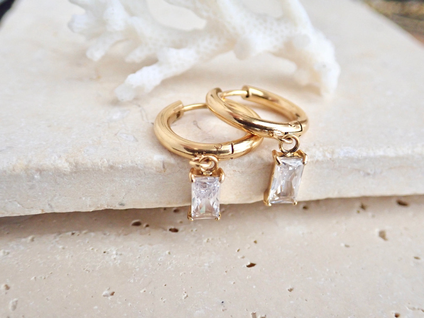 Nolita Waterproof Crystal Hoop Earrings