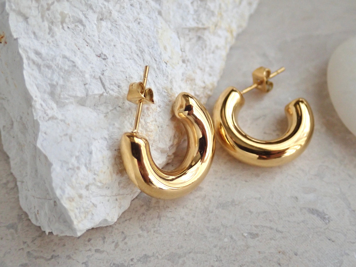 Chonkers Waterproof Gold Hoop Earrings