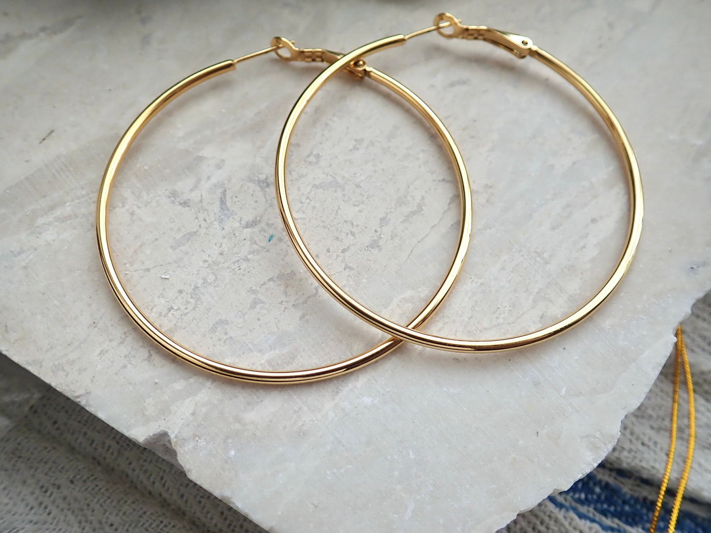 Biggie Waterproof Gold Hoop Earrings