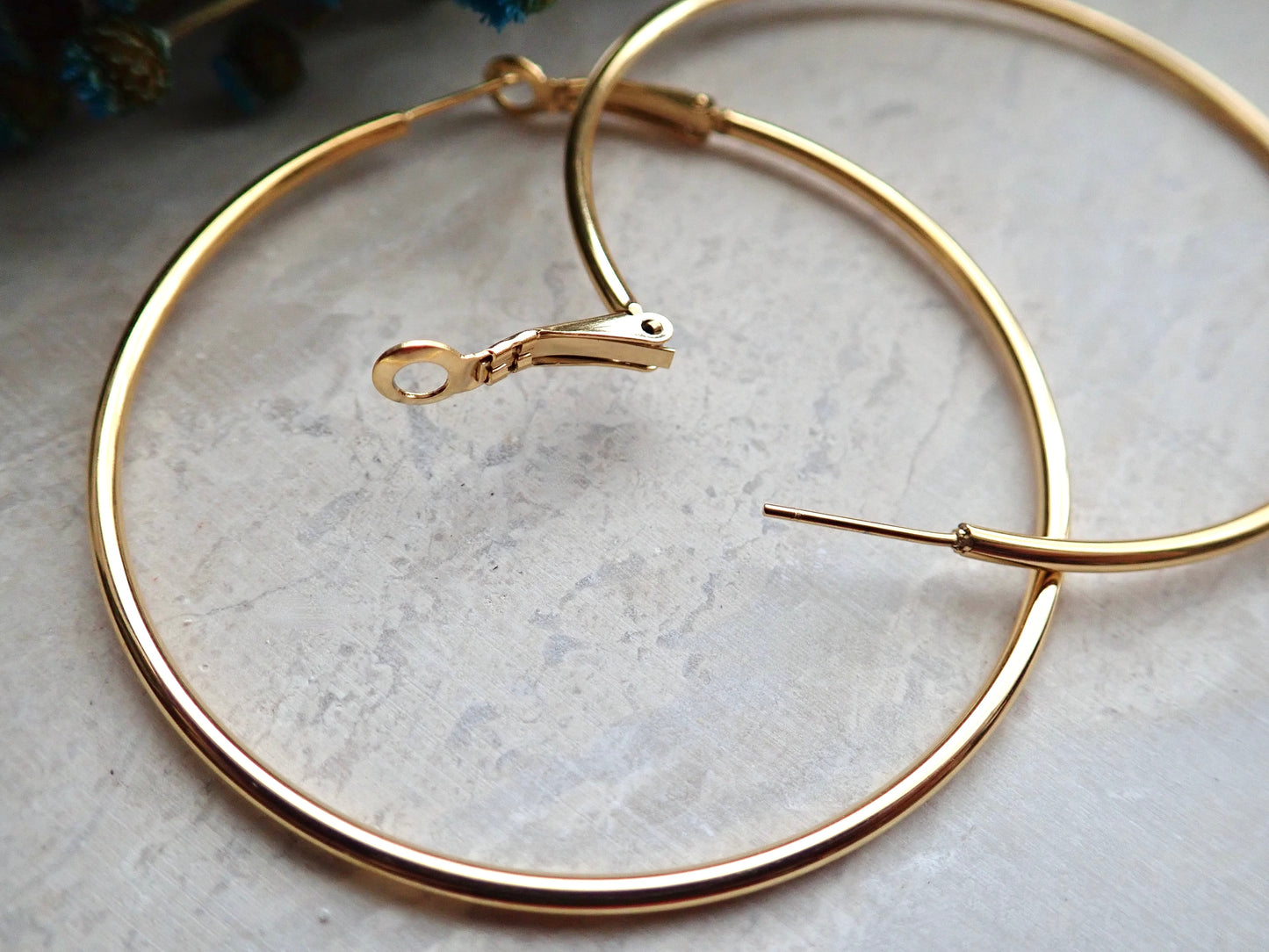 Biggie Waterproof Gold Hoop Earrings