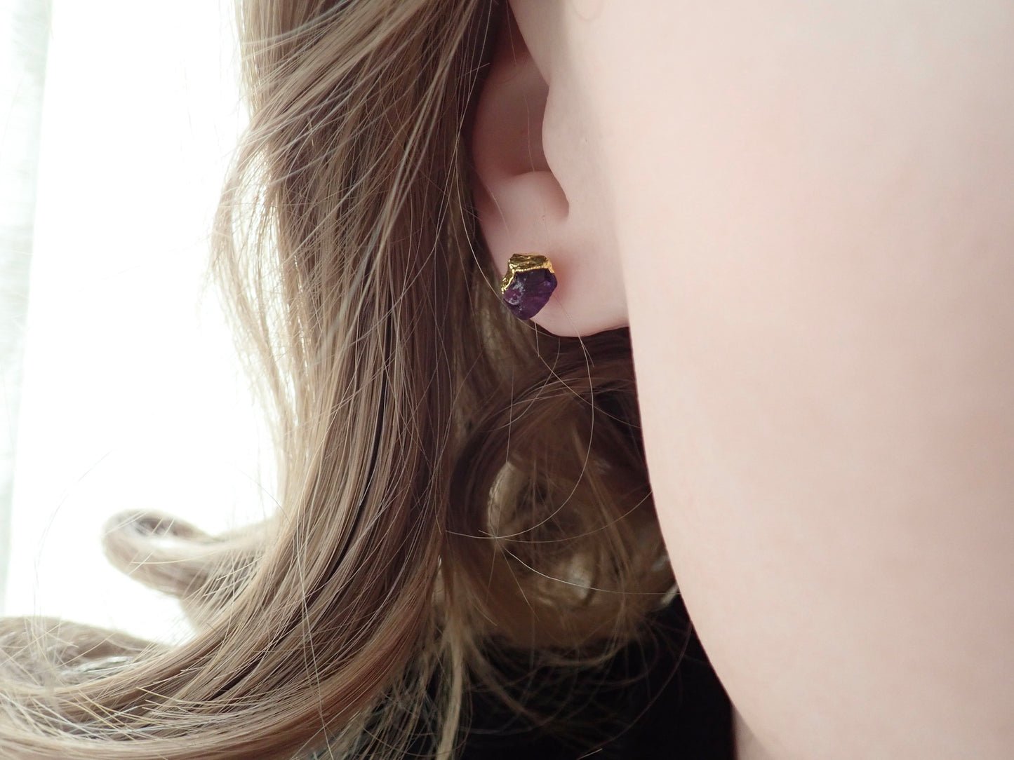 Dipped Amethyst Earrings