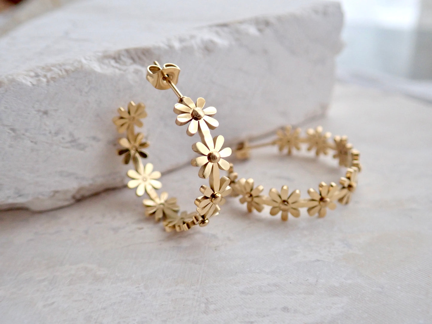 Daisy Mae Waterproof Twisted Hoop Earrings