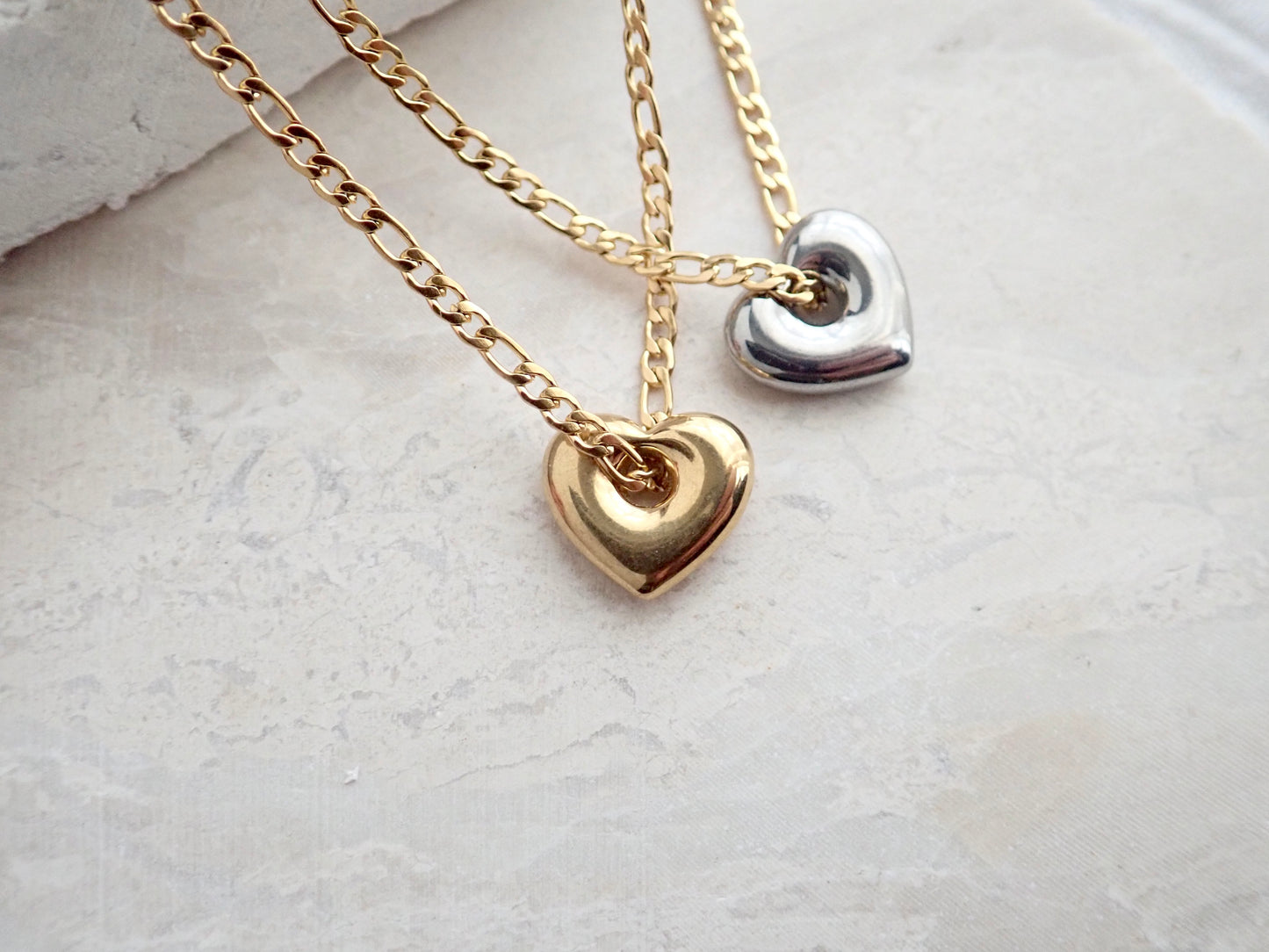 Puffy Heart Waterproof Necklace