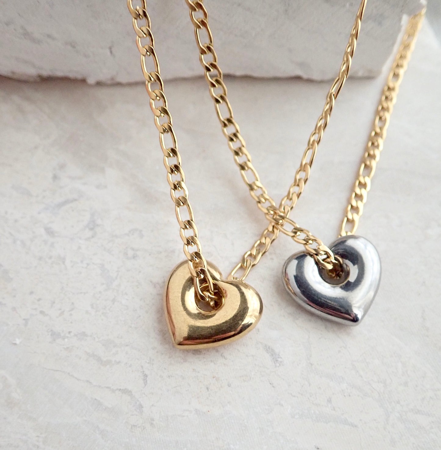 Puffy Heart Waterproof Necklace