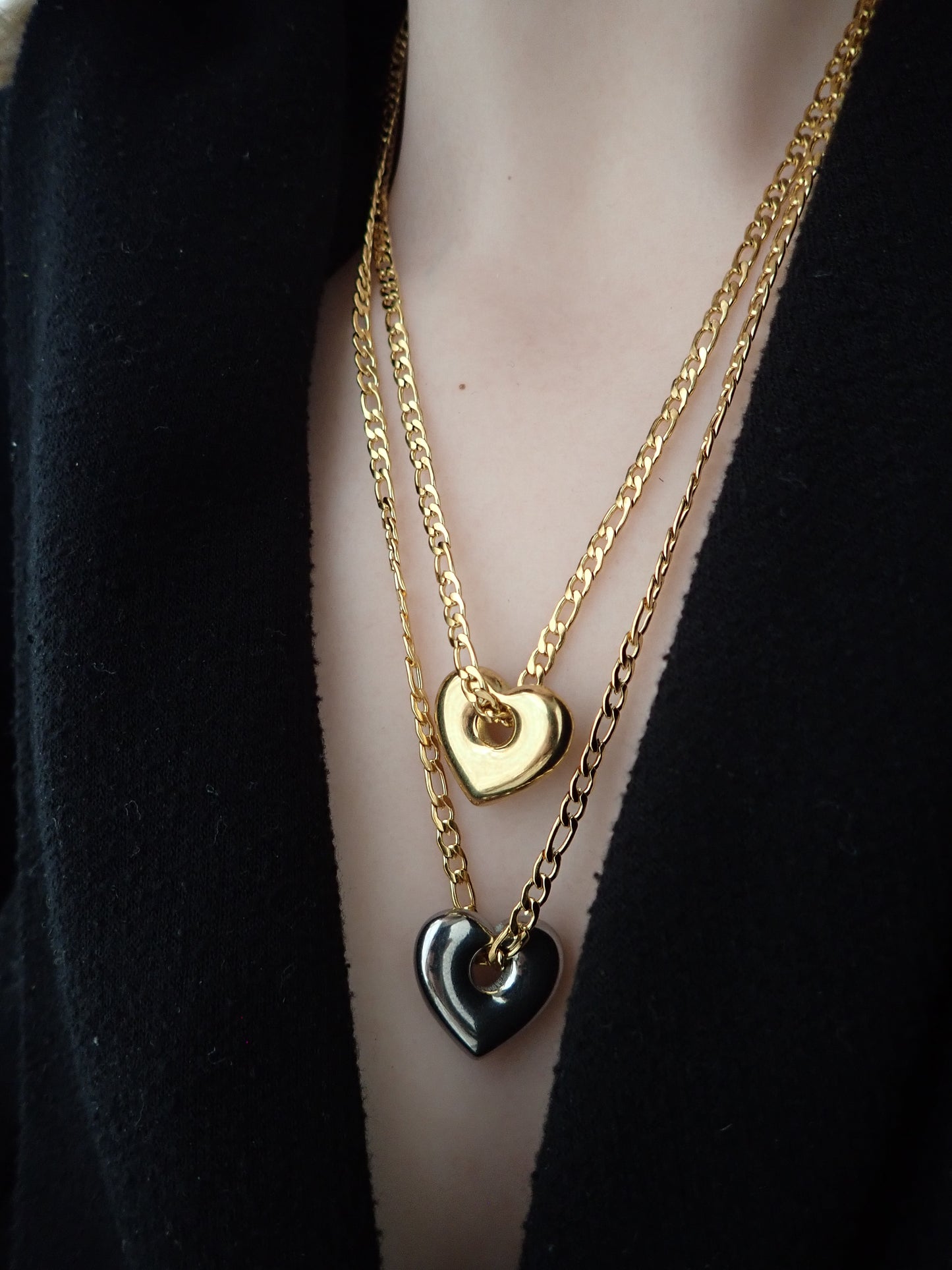 Puffy Heart Waterproof Necklace