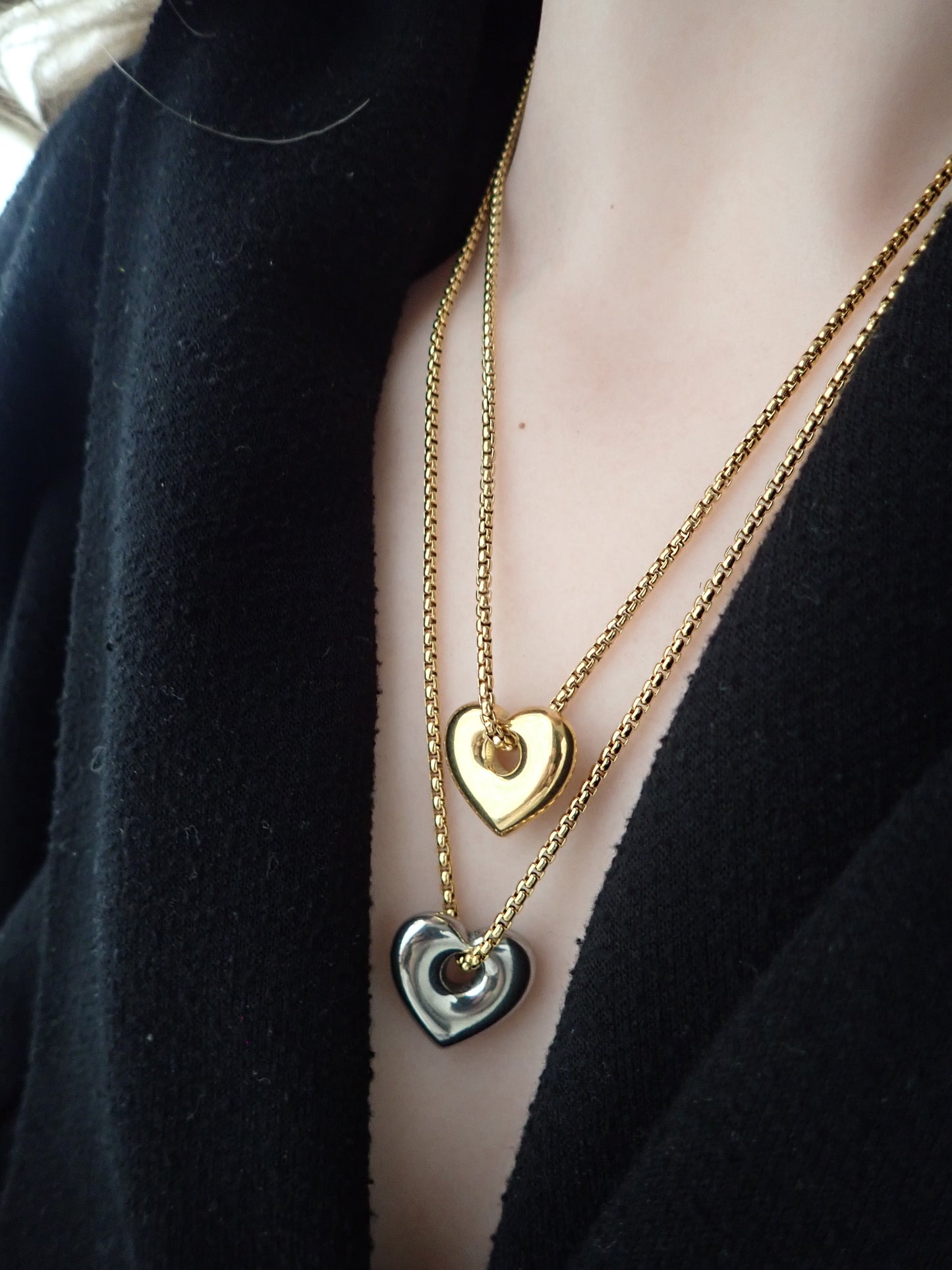 Puffy Heart Waterproof Necklace