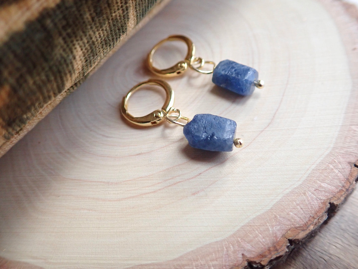 Sapphire Huggie Hoops