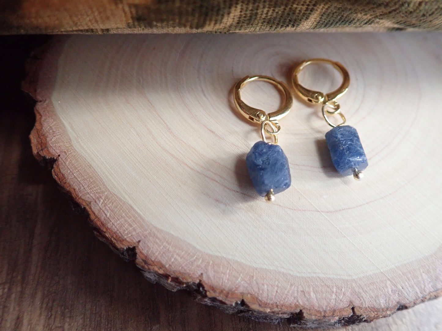 Sapphire Huggie Hoops