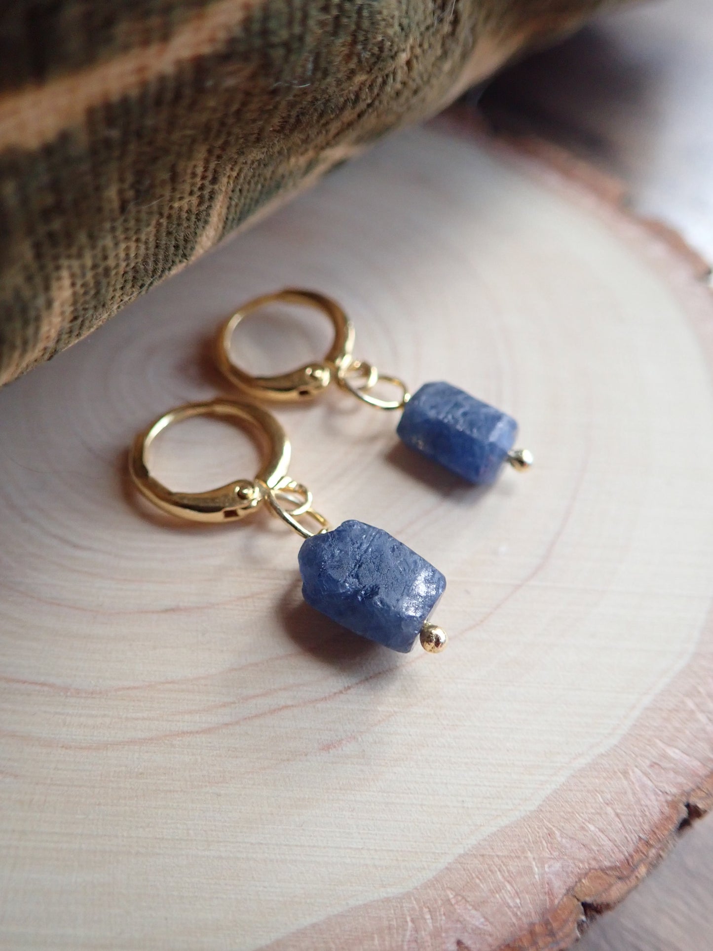 Sapphire Huggie Hoops