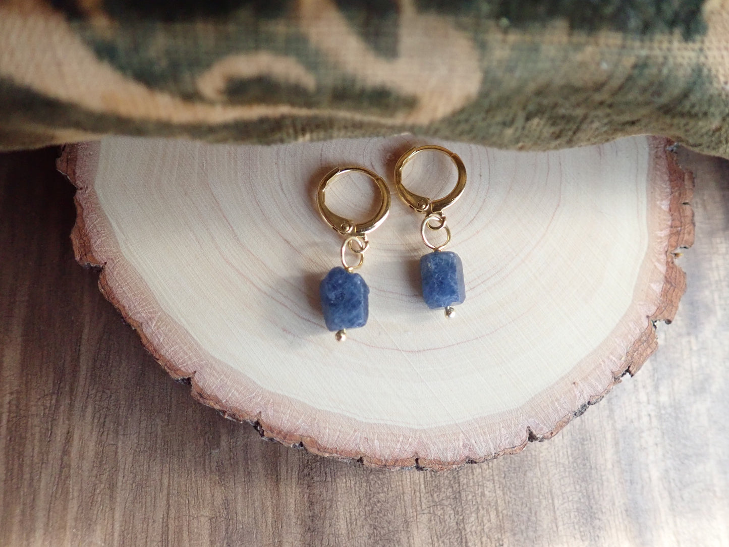 Sapphire Huggie Hoops