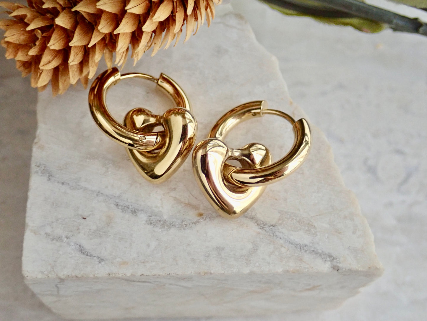 Telltale Waterproof Gold Hoop Earrings