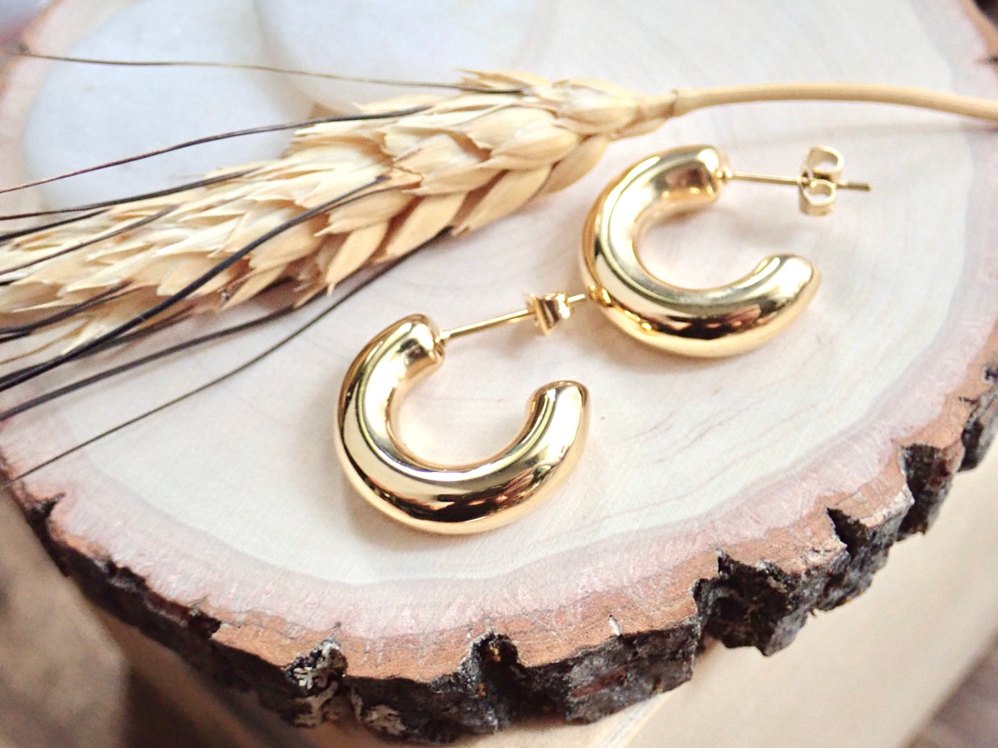 Chonkers Waterproof Gold Hoop Earrings