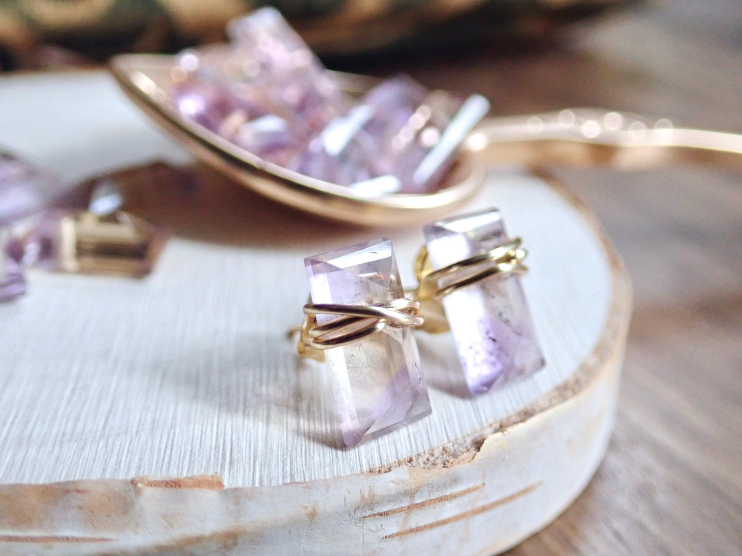 Desdamona Ametrine Stud Earrings