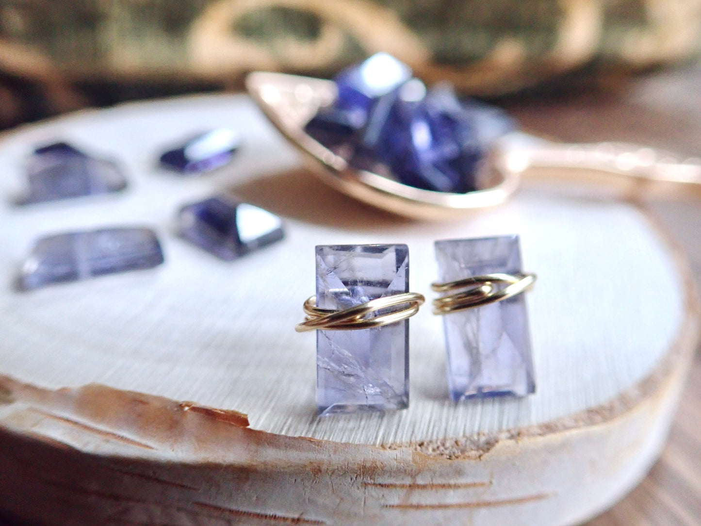 Ionia Iolite Stud Earrings