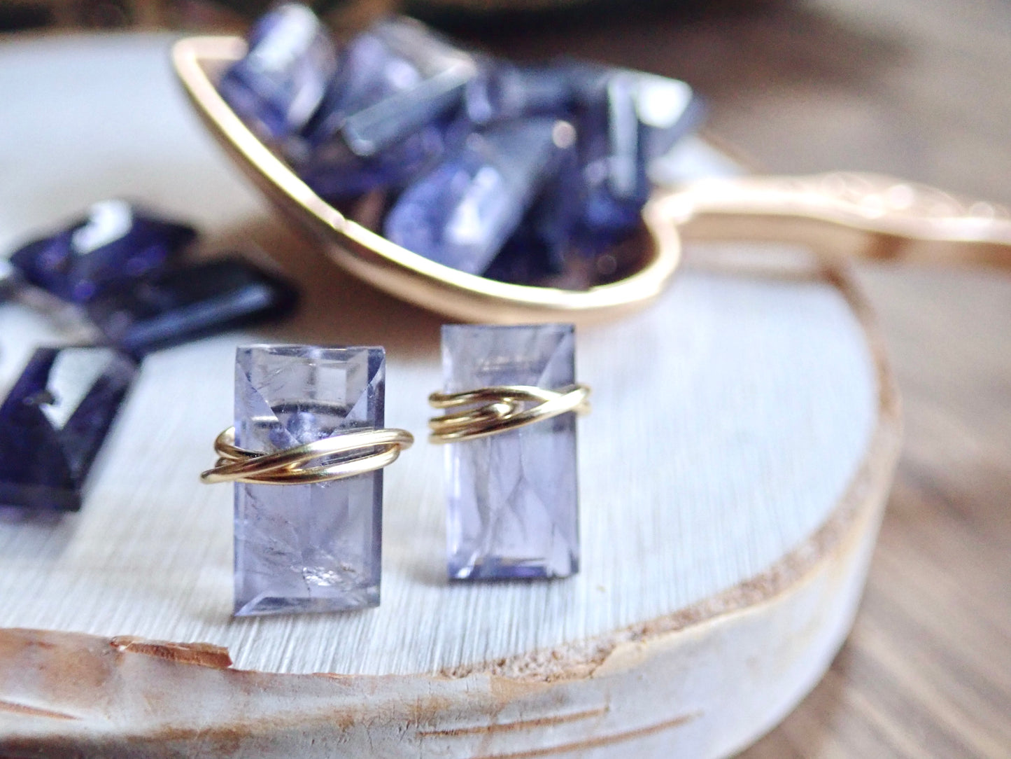 Ionia Iolite Stud Earrings