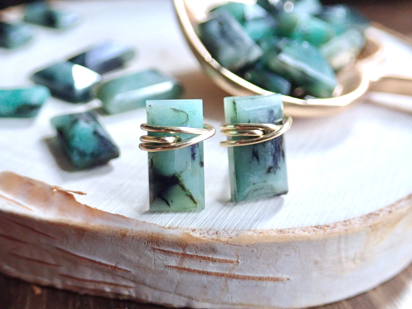 Jonie Emerald Stud Earrings