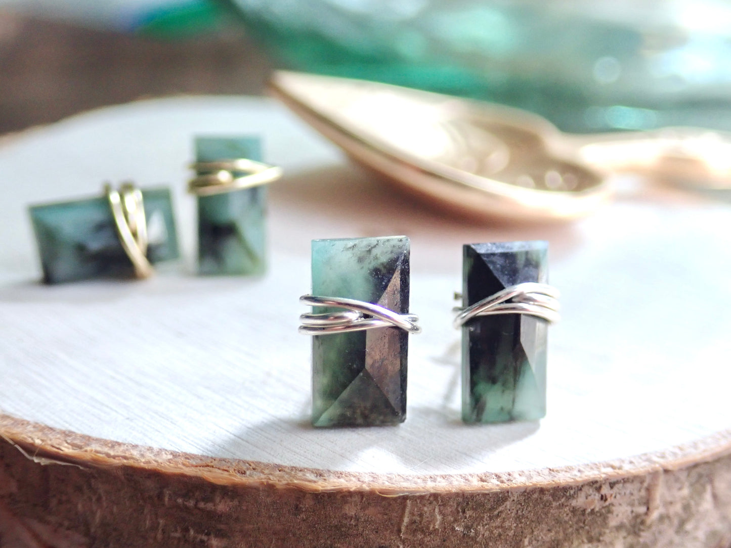 Jonie Emerald Stud Earrings