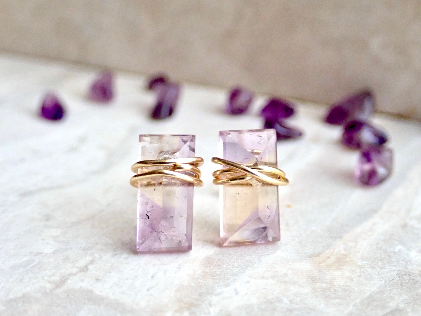 Desdamona Ametrine Stud Earrings