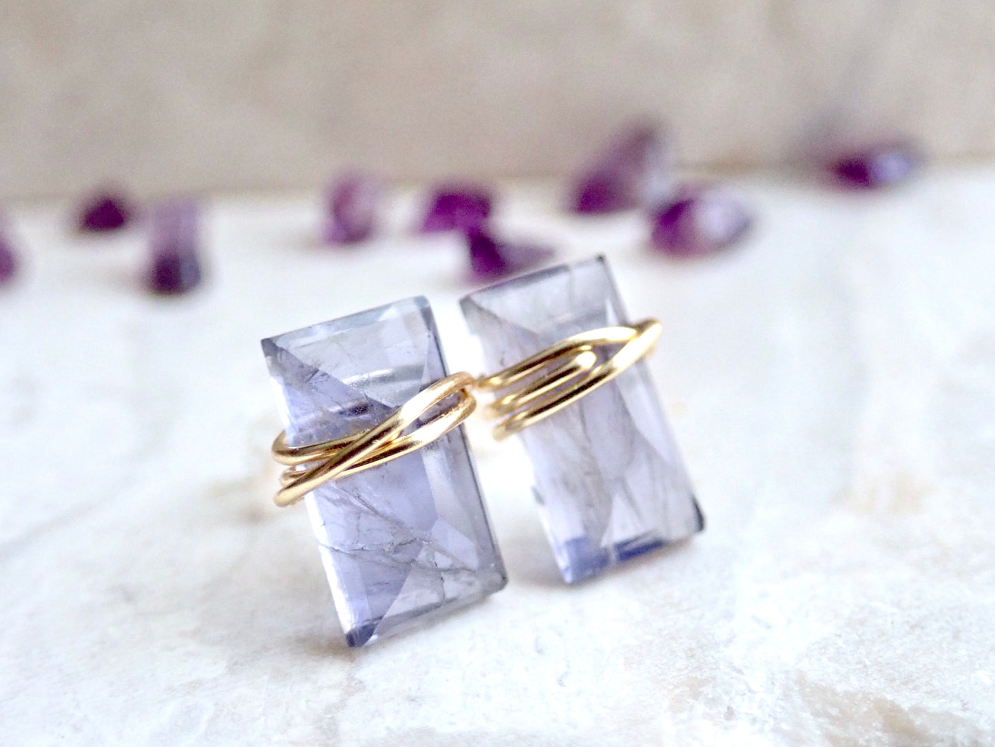 Ionia Iolite Stud Earrings