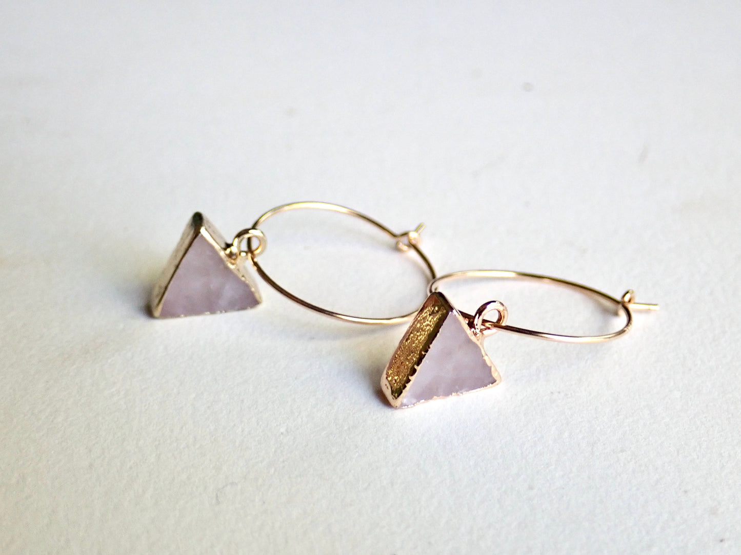 Rosalind Rose Quartz Hoops