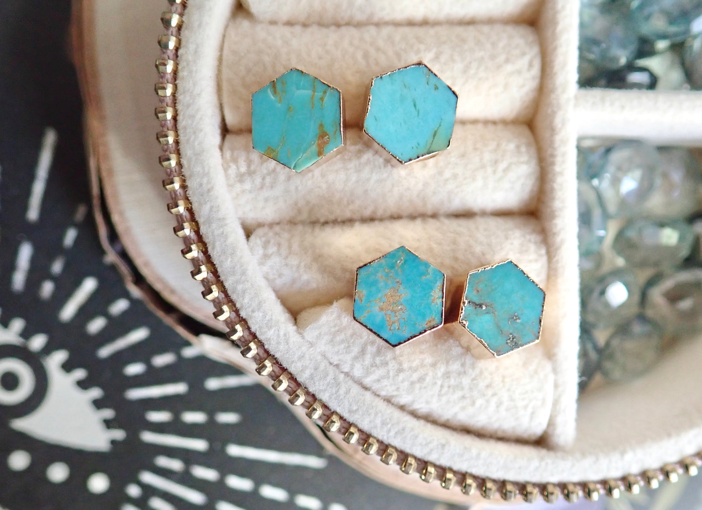 Turquoise Hexagons