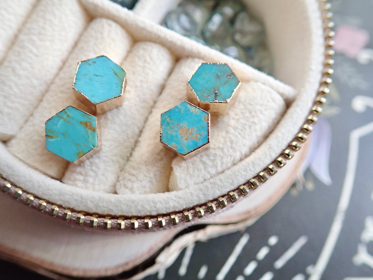 Turquoise Hexagons