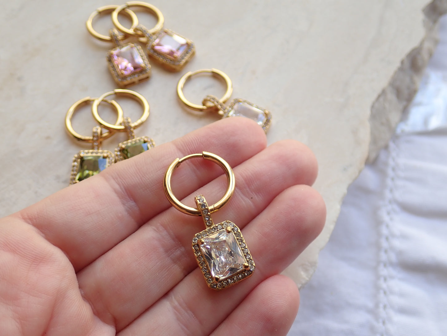 Ophelia Gemstone Hoops