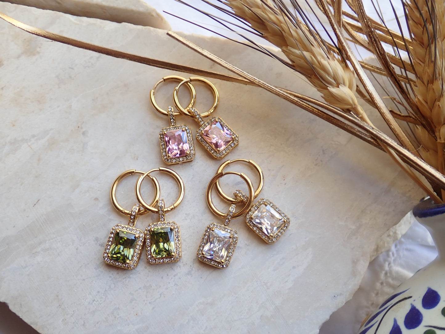 Ophelia Gemstone Hoops