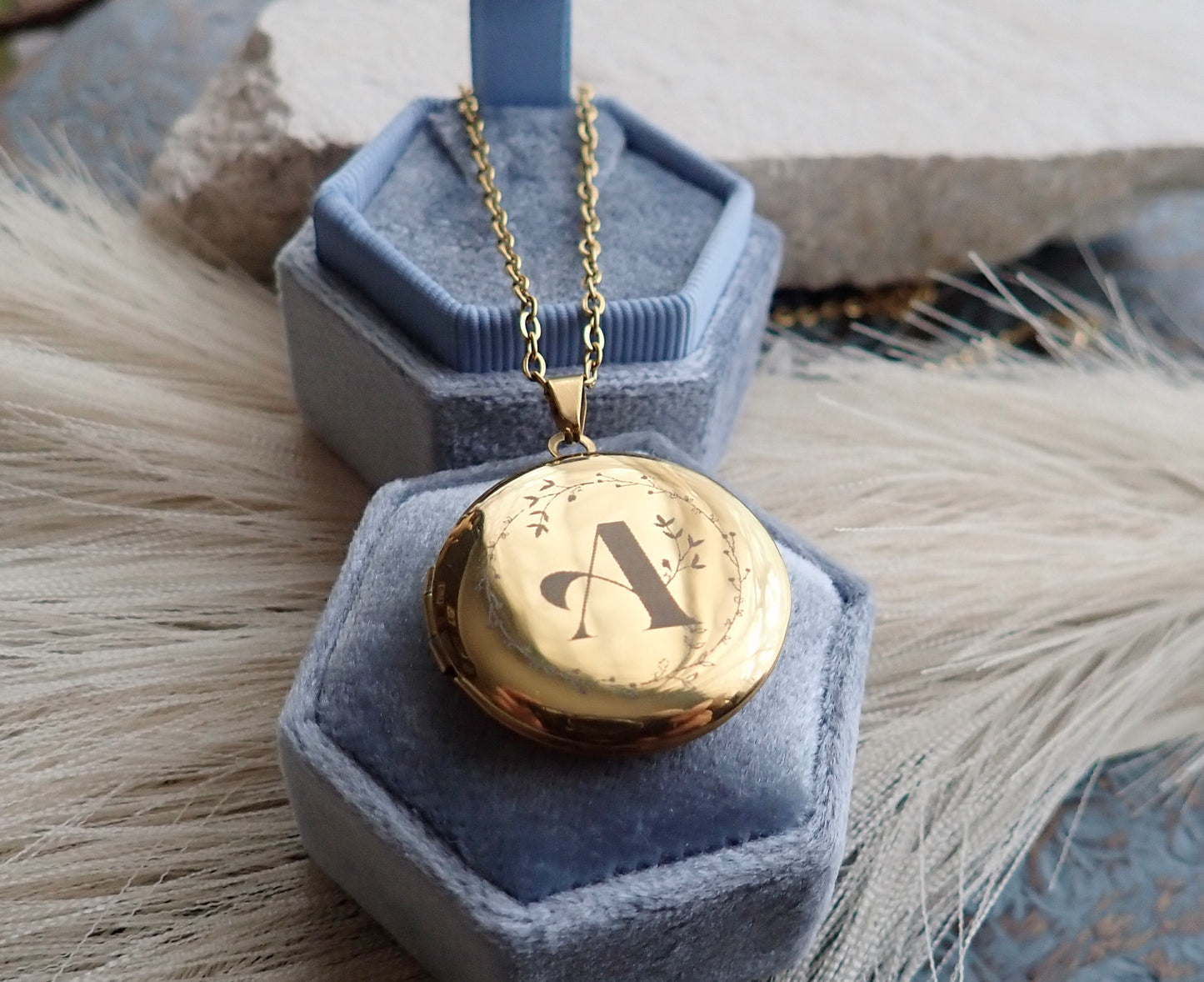 Monogram Locket Necklace