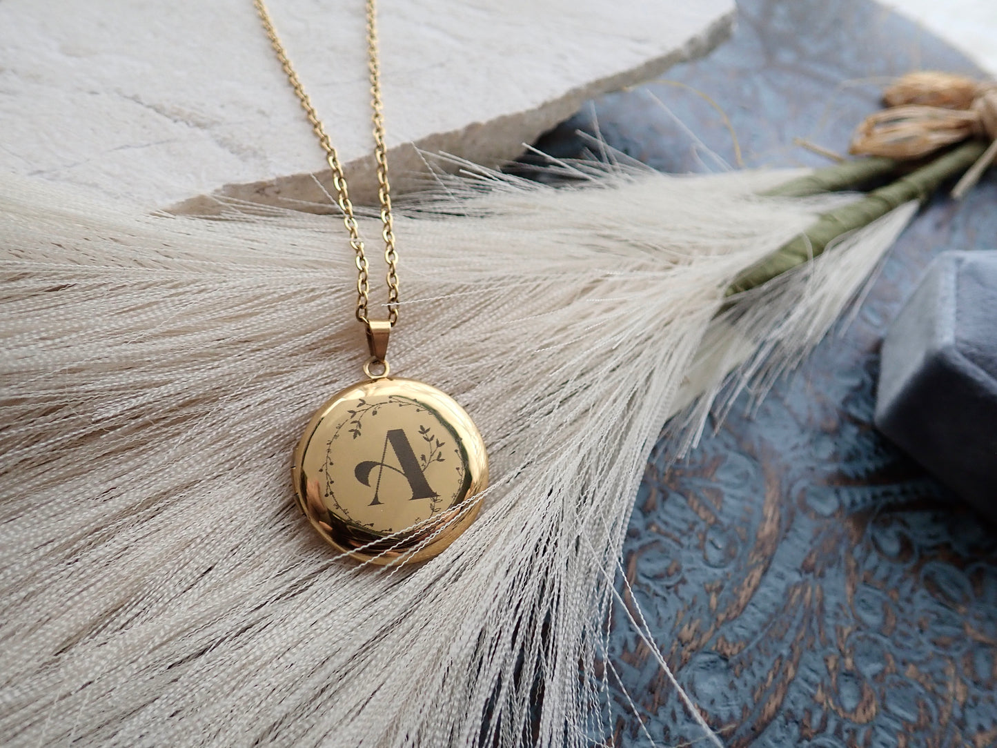 Monogram Locket Necklace