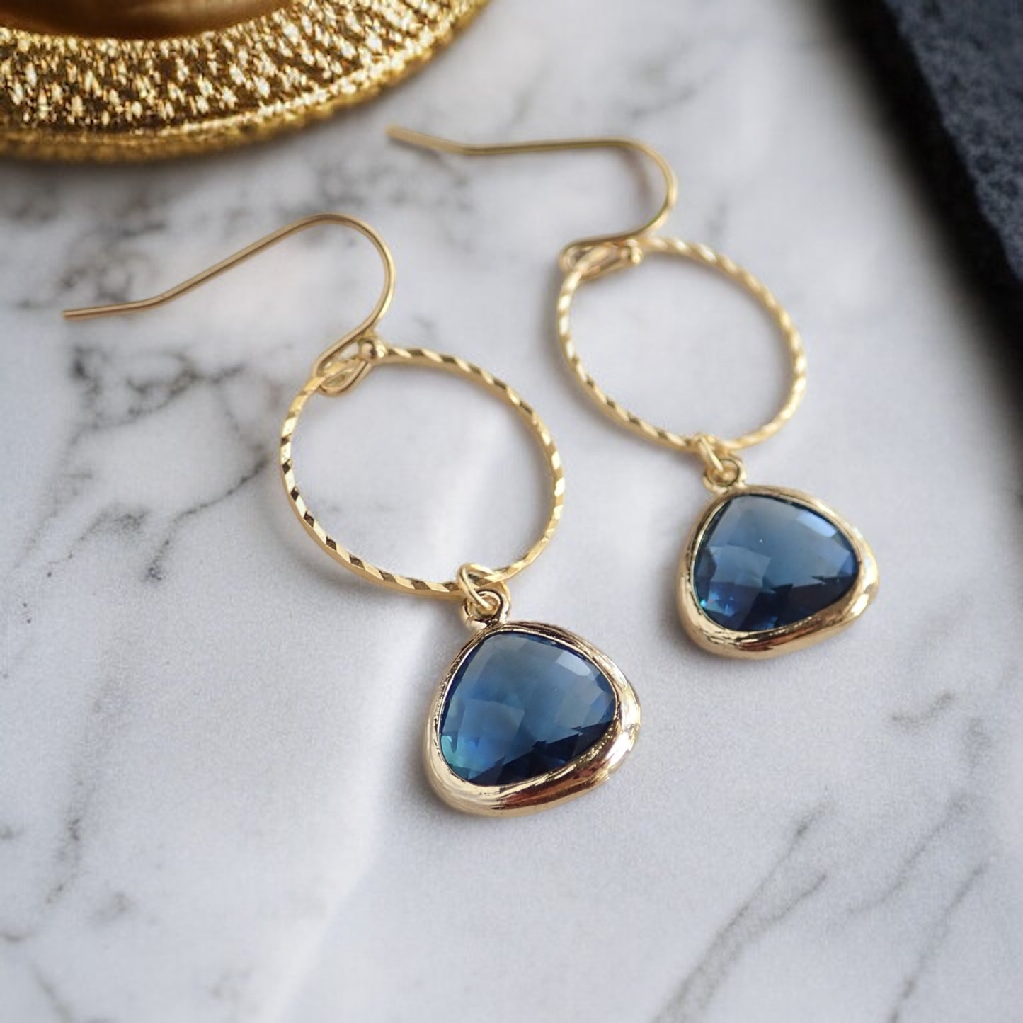 Sapphire Crystal Drop Earrings