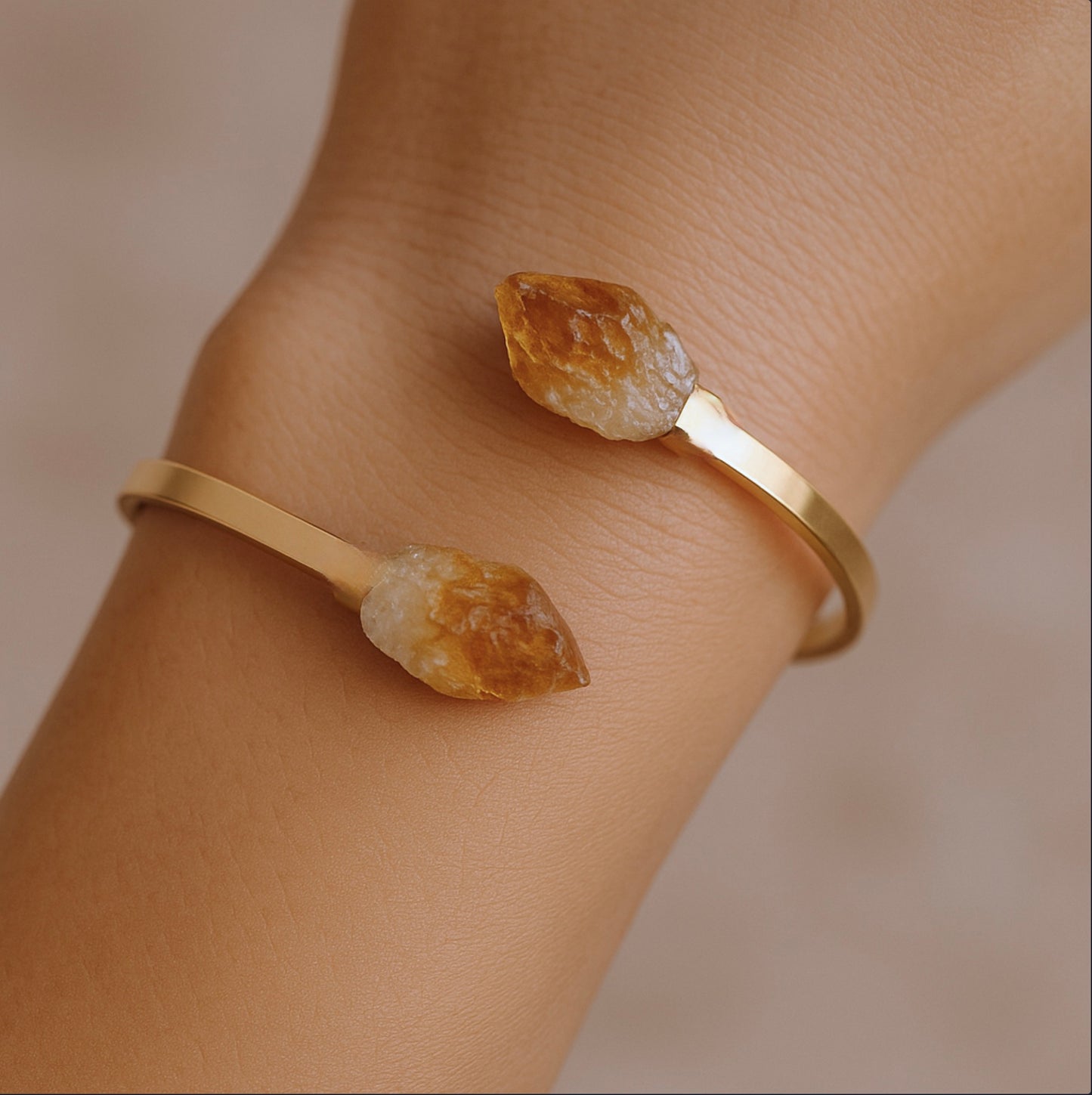 Nova Raw Citrine Cuff Bracele