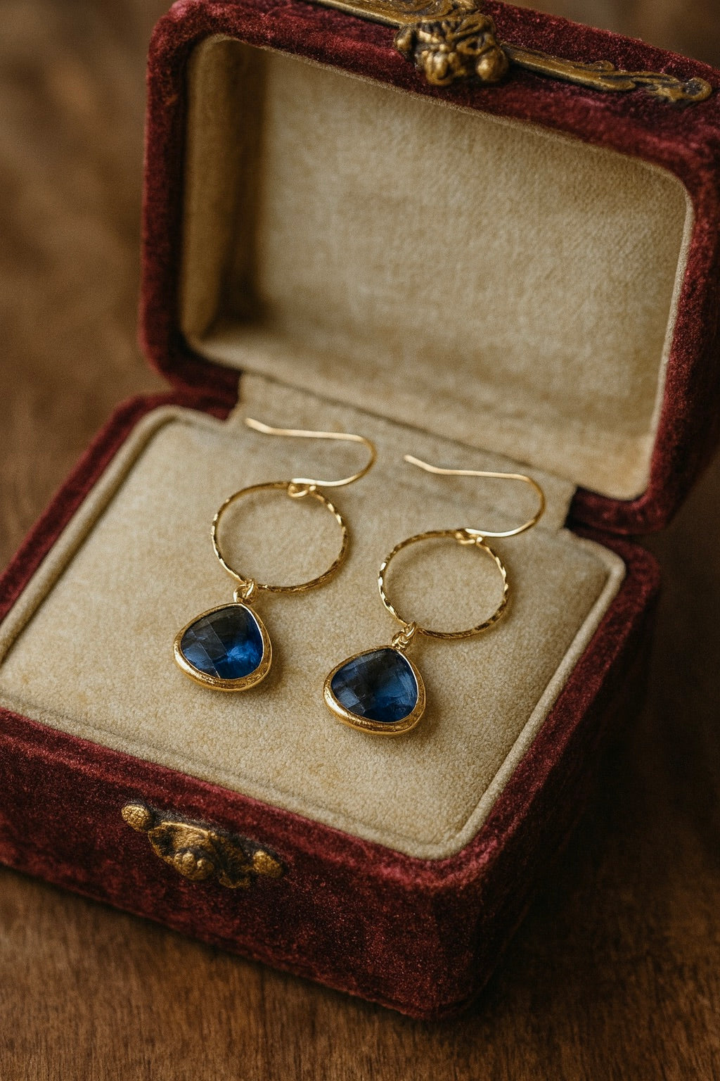 Sapphire Crystal Drop Earrings