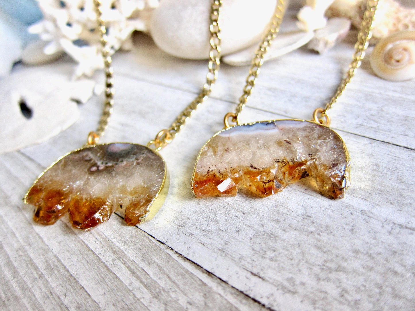 Half Moon Citrine Necklace