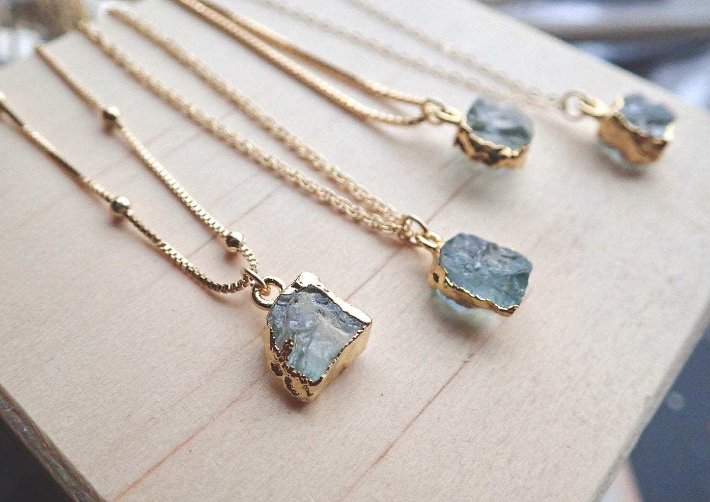 Aquatica Raw Aquamarine Necklace