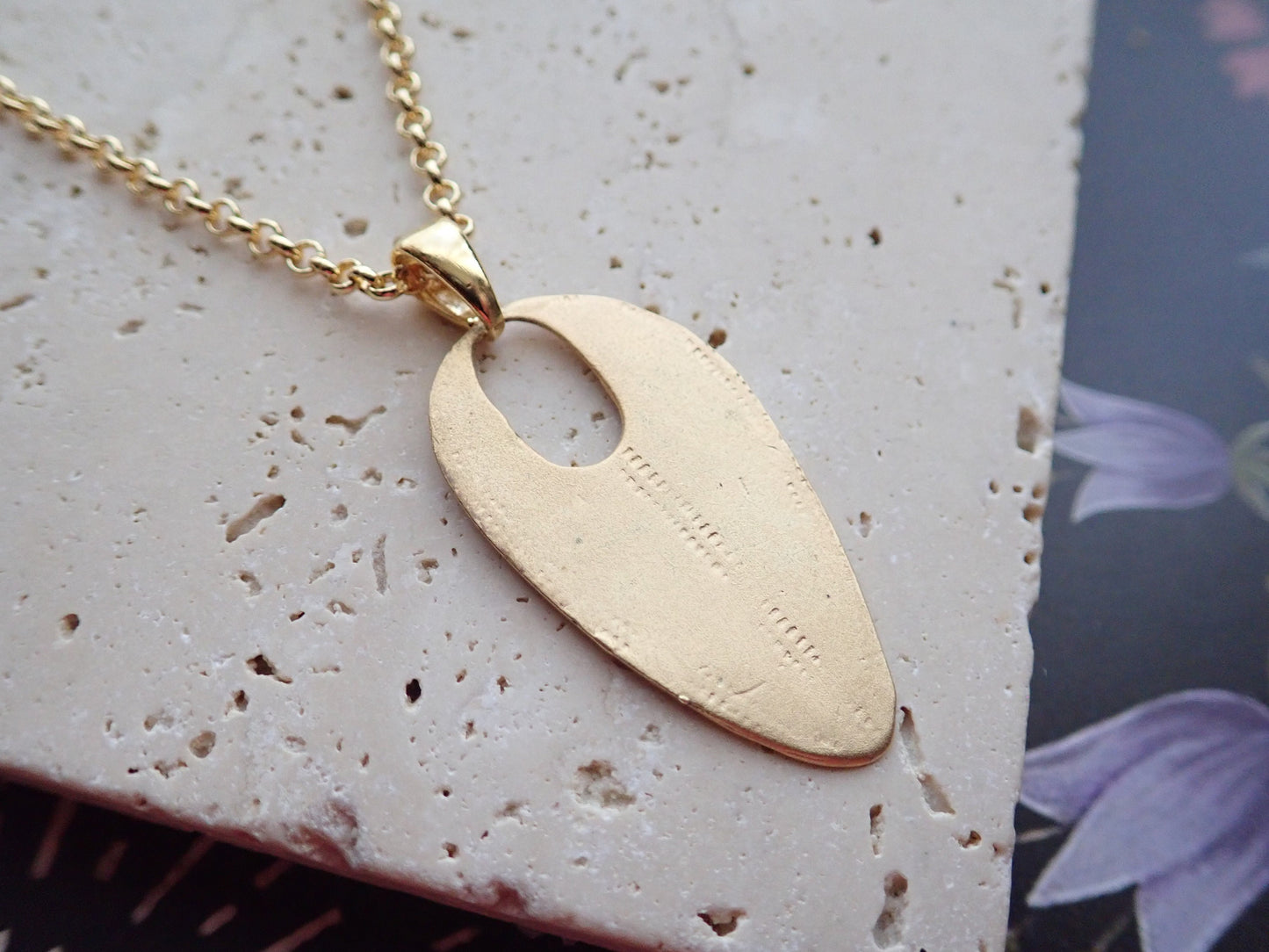 Gold Planchette Necklace – Modern Tribal Talisman in Luxe Vermeil