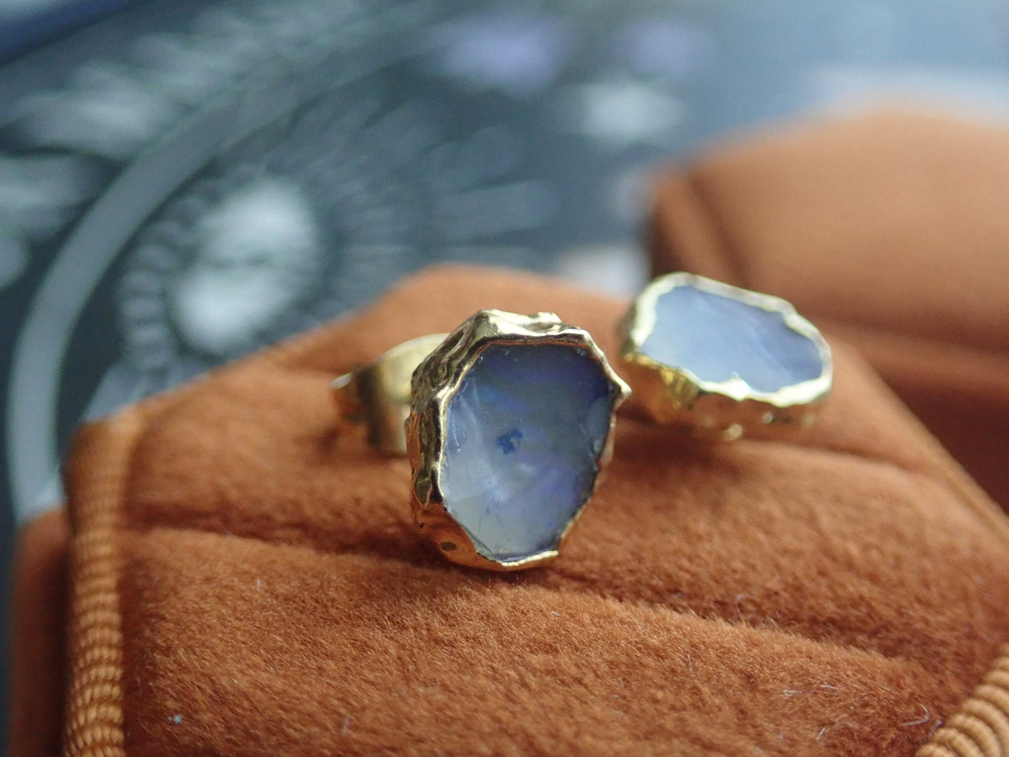Clear Fire Opal Stud Earrings, October Birthstone Earrings, Opal Jewelry Gift